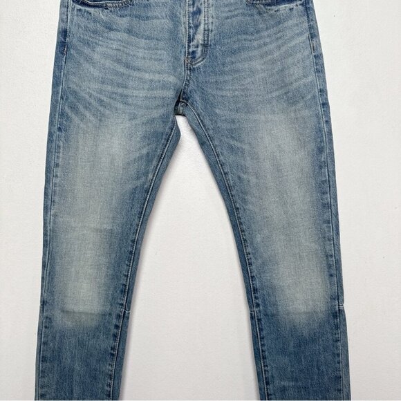 MNML Mens 32 Washed Slim Fit Double Knee Jeans - Picture 5 of 13